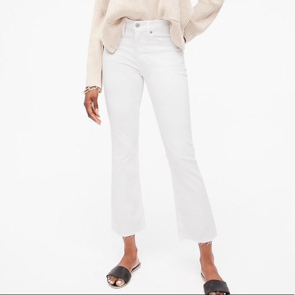 J crew 9” Demi boot crop jeans white size 29